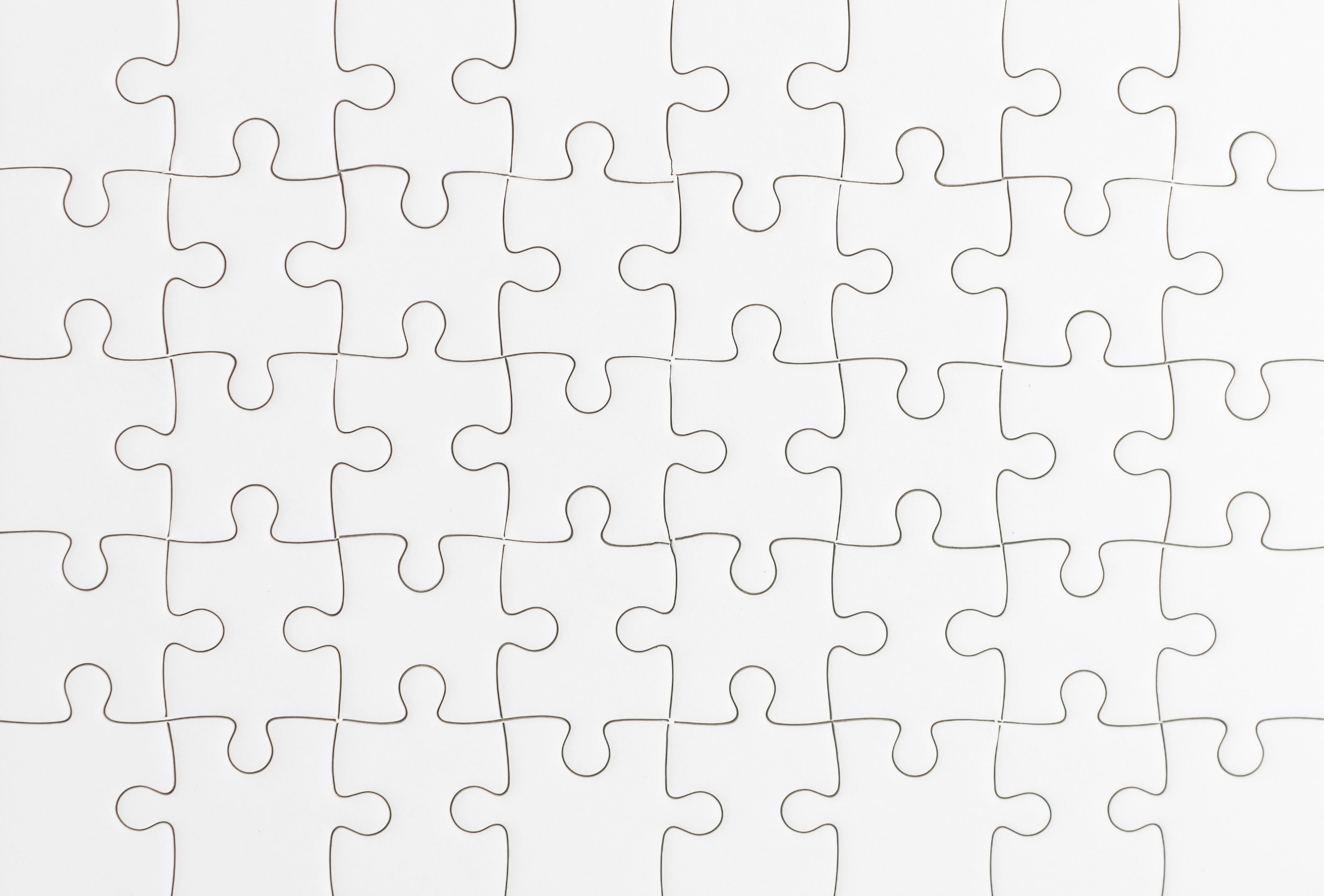 white jigsaw puzzle background